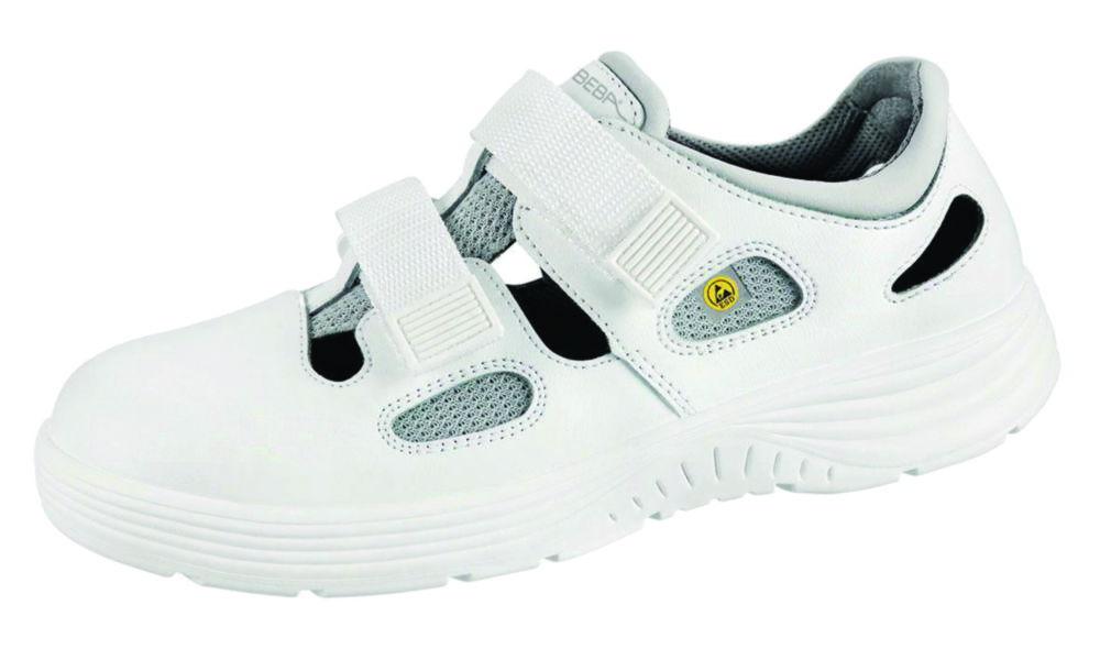 Abeba Safety Shoes X-Light, Size 47 Smooth Leather, White, with Steel Cap, ESD-According to DIN EN 61340