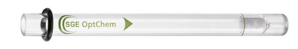 Trajan Scientific Inlet Liners Tapered with Quartz Wool Pre-fitted O-ring and TI Deactivation 4 mm ID, Length 78.5 mm, Pack of 5