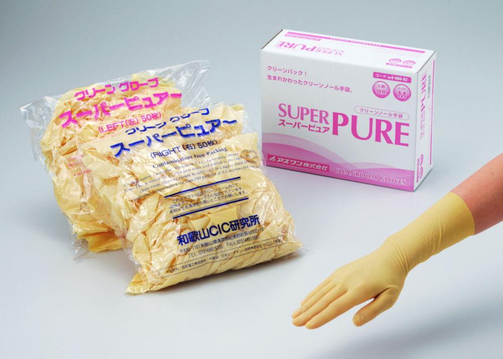 As One Super Pure Latex Gloves Size S, Gamma Ray Sterilized, Powder-Free, Clean Pack, Pack of 100

