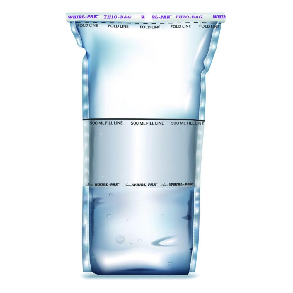 Whirl-Pak® sample bag 150x230 mm Stand-Up, Thio-Bags with sodium thiosulfate tablet Volume 500 ml, PE, sterile, pack of 100