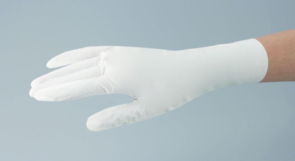 As One ASPURE Cleanroom Gloves, Size M, Palm PU-Coated, Back Polyester, Seamless, Pack of 10 Pairs