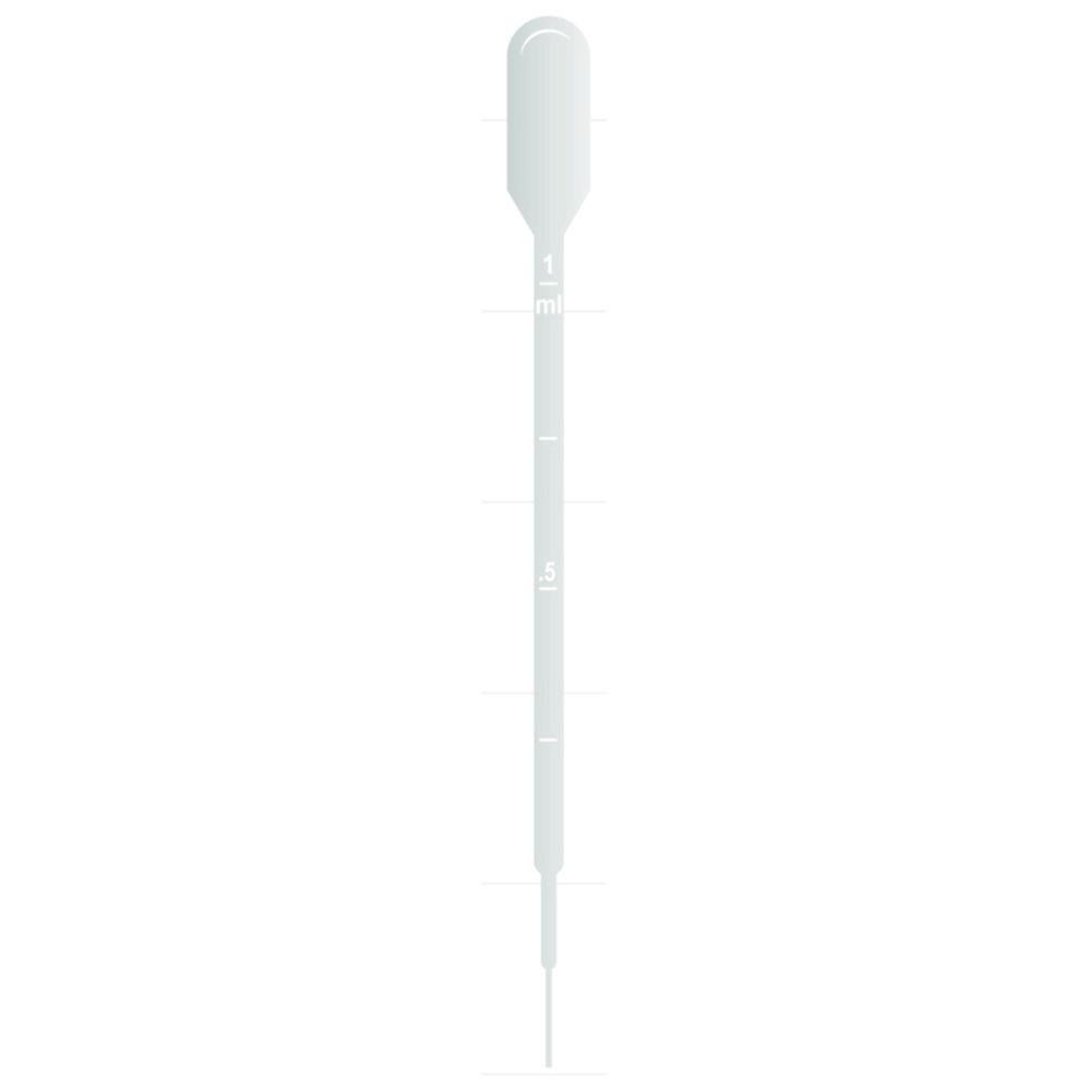 Thermo Samco Transfer Pipets 3.9 mL, Sterile, Graduated to 1 mL, 140 mm, Individually Wrapped, Pack of 500