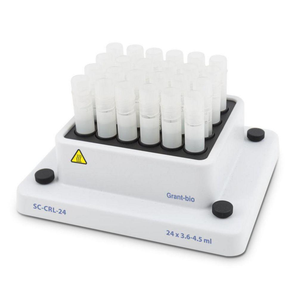 Heating block for PHMT for 24x 3.6-4.5ml cryo-tubes