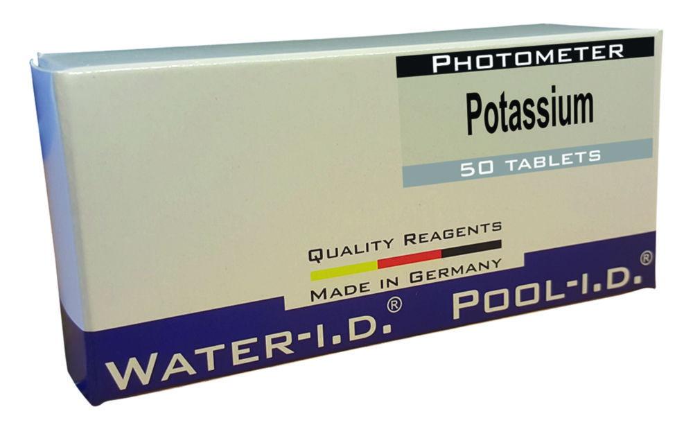 Water-i.d. Reagents Set Potassium for ID 48 (0.7–12 mg/L), No Danger, Good

