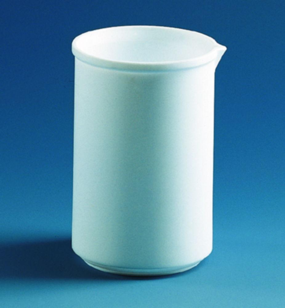 BRAND Beaker 2000 mL, PTFE, Low Form h. 210 mm x Ø 120 mm, Non-Graduated, with Reinforced Rim and Spout

