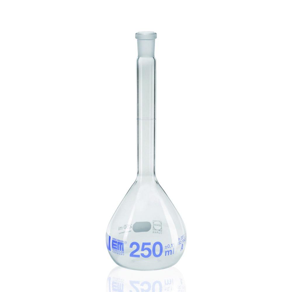 Hirschmann Volumetric Flask 200 ml, DURAN, KL.A NS 14/23, Without Stopper with Batch Identification