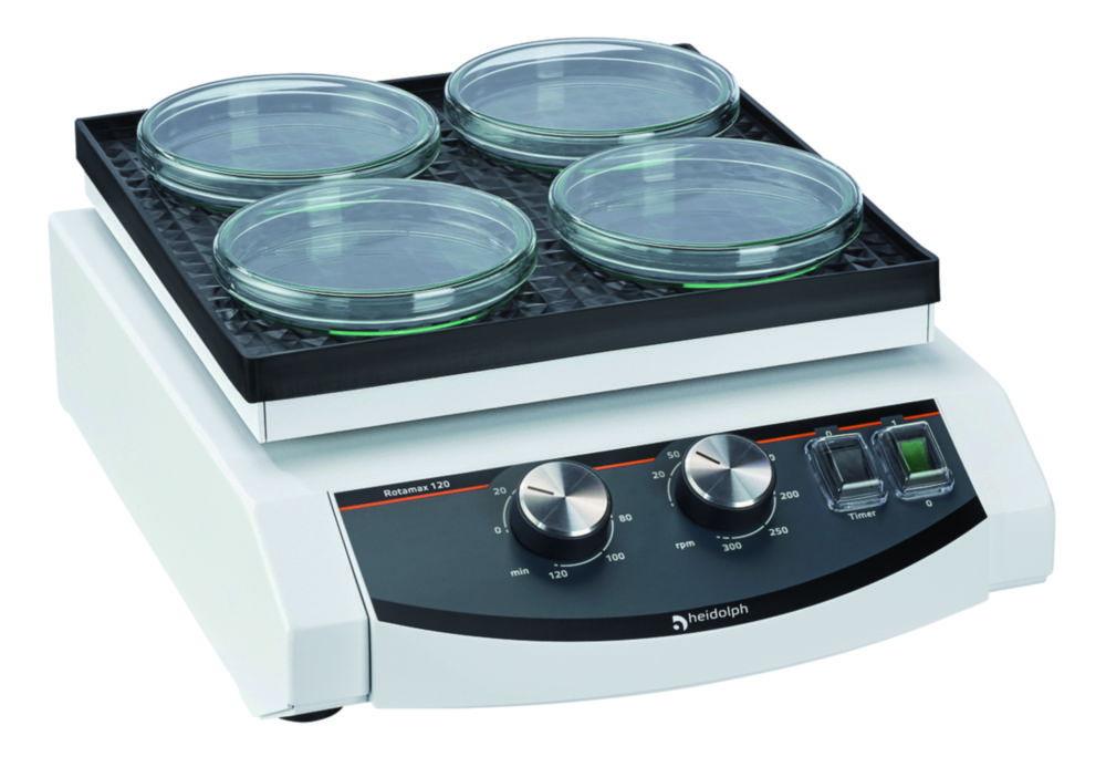 Heidolph Shaker ROTAMAX 120-UK, Compact Orbital Shaker, 220 × 220 mm Platform with Rubber Mat