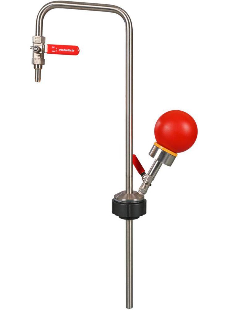 Bürkle Hand Pump for Solvents, Immersion Depth Max. 600 mm, Connection Thread for Bellows Closure