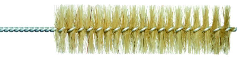 Tube brush, bristles falb whole length: 140 mm / B-length: 45 mm diam. brush 10 mm, galvanized, with loop