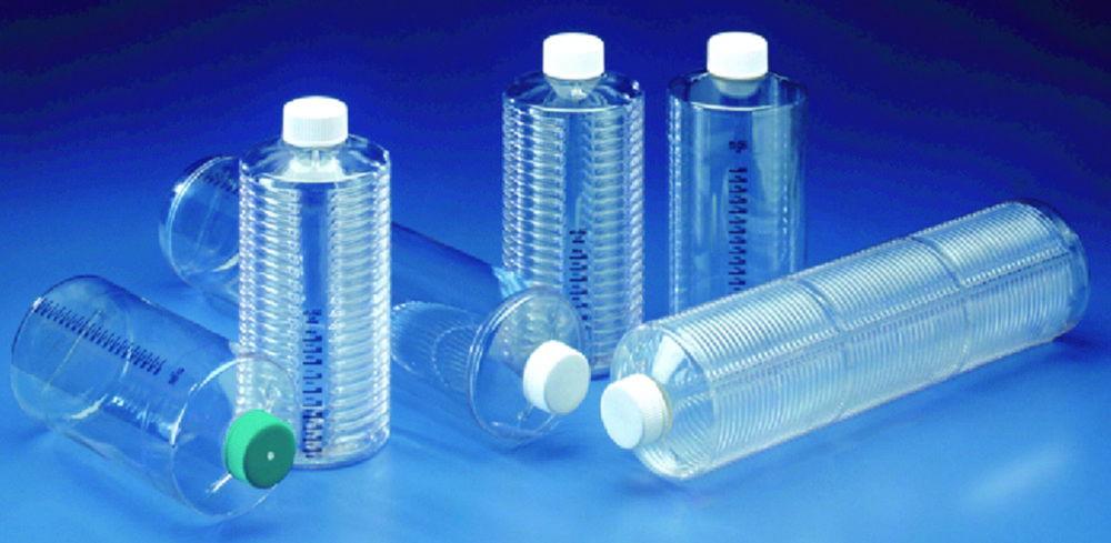 Thermo Nunc TufRol EZ Roller Bottles 850 cm² PS Sterile (Smooth Surface, Shallow Indent, EZ Twist Non-Vented Cap, Pack of 10x2)