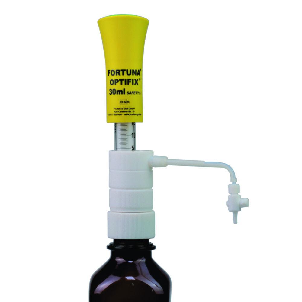 Poulten & Graf FORTUNA OPTIFIX Safety Dispenser S 6-30 mL with Safetz Cock & Plunger PTFE-Coated
