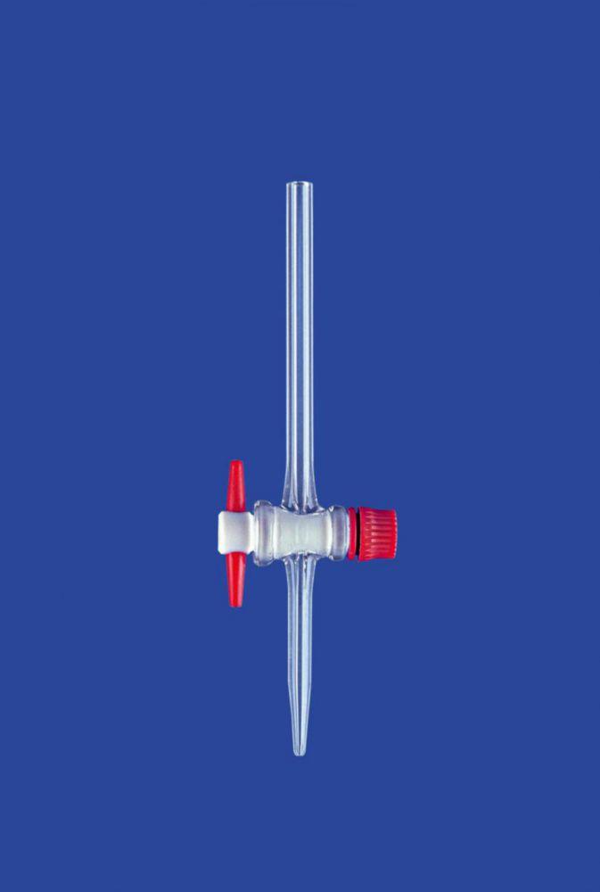 Lenz-Laborglas Straight Burette Stopcock, Boro 3.3, Cock PTFE, NS 12.5, Hole 1.5mm

