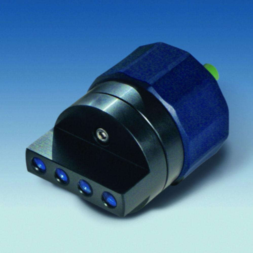 BRAND 4-Channel Pipette Adapter for Flask Hub Pipette, with and without Tip, Includes 4 Blind Stoppers