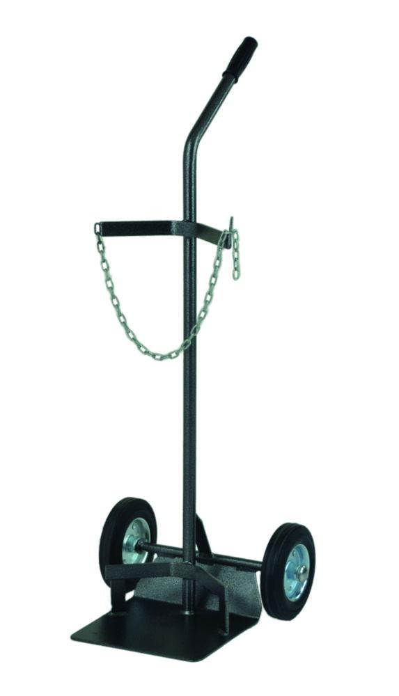 Gorr Steel Bottle Cart KKR 832/01 for 1 Bottle 33 Ltr Full Rubber Wheel Ø 200mm Powder Coated Black/Silver

