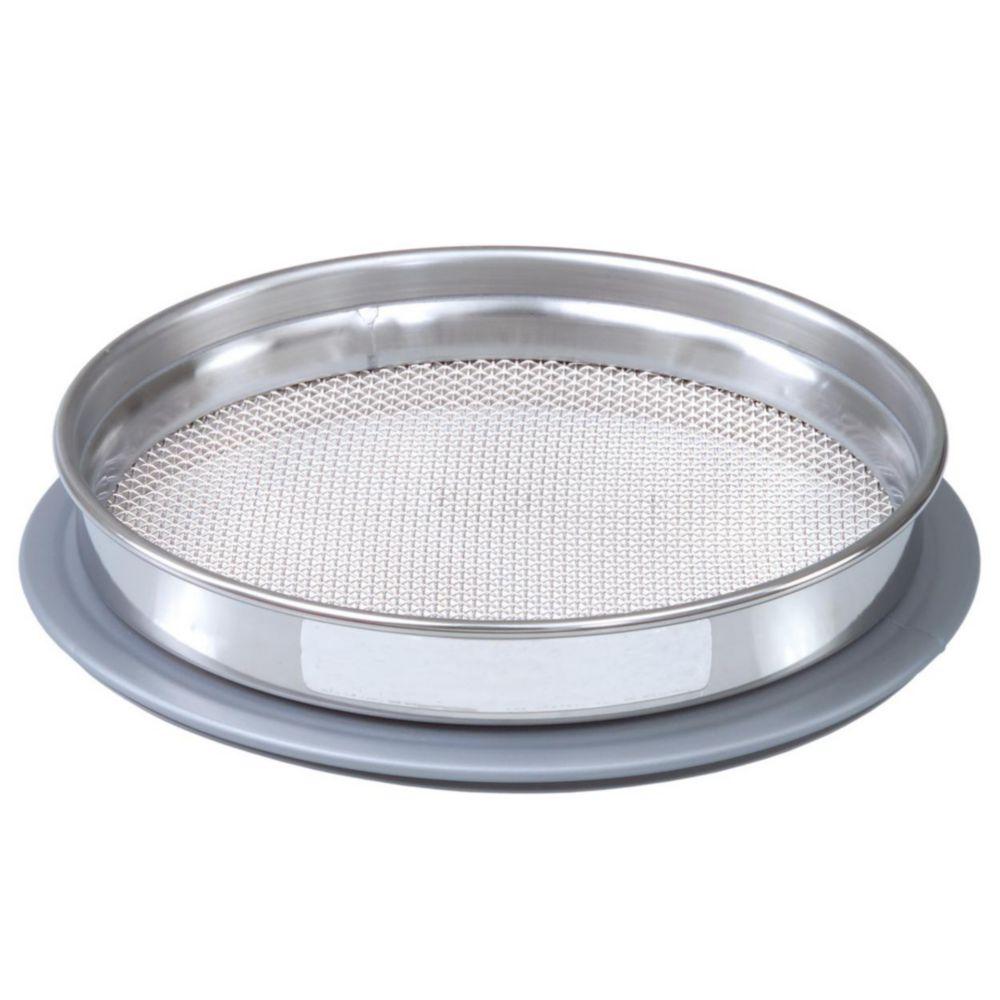 NEXOPART Air Draft Sieve 200 x 25 mm 40 µm Mw., With Stainless Steel Frame including Certificate 2.1 acc. DIN EN 10 204