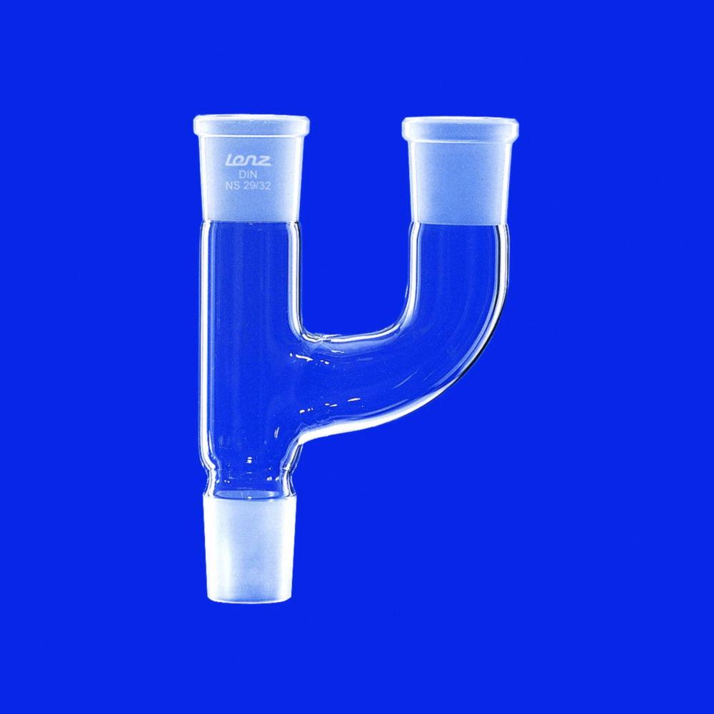 Lenz-Laborglas 2-Neck Adapter Necks Parallel Cone NS 24/29, 2 Sockets NS 19/26

