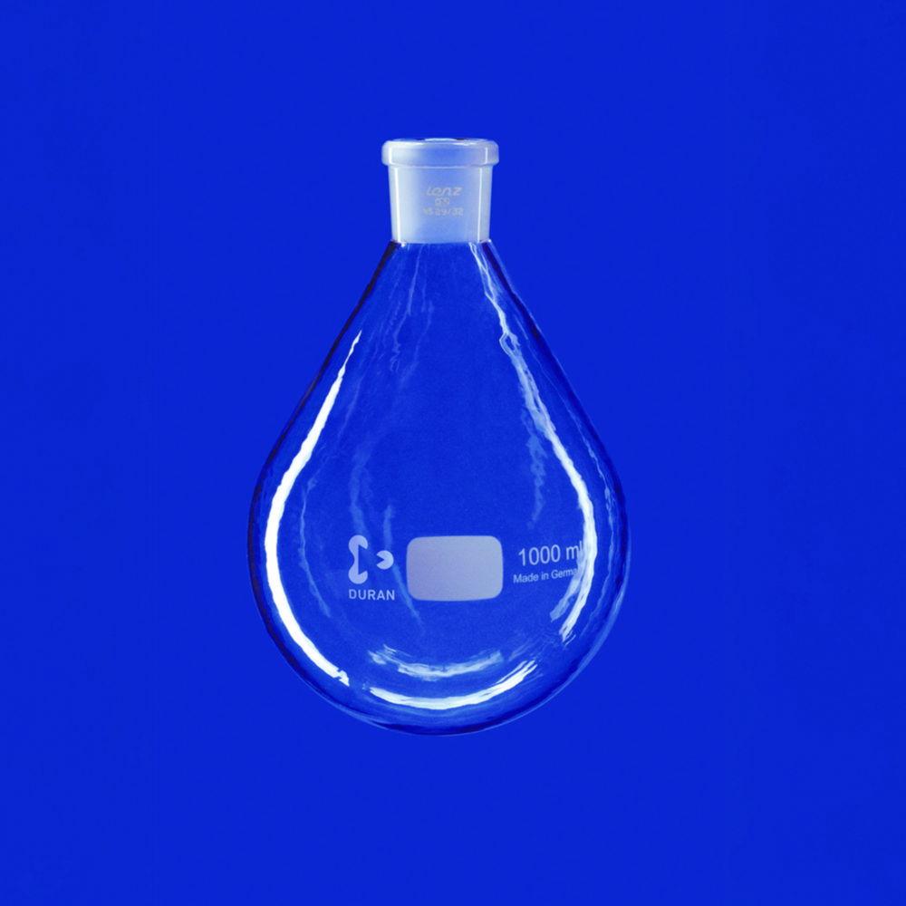 Lenz-Laborglas Evaporating Flask 250 ml, Pear Shaped NS 29/32, PUR-Coated

