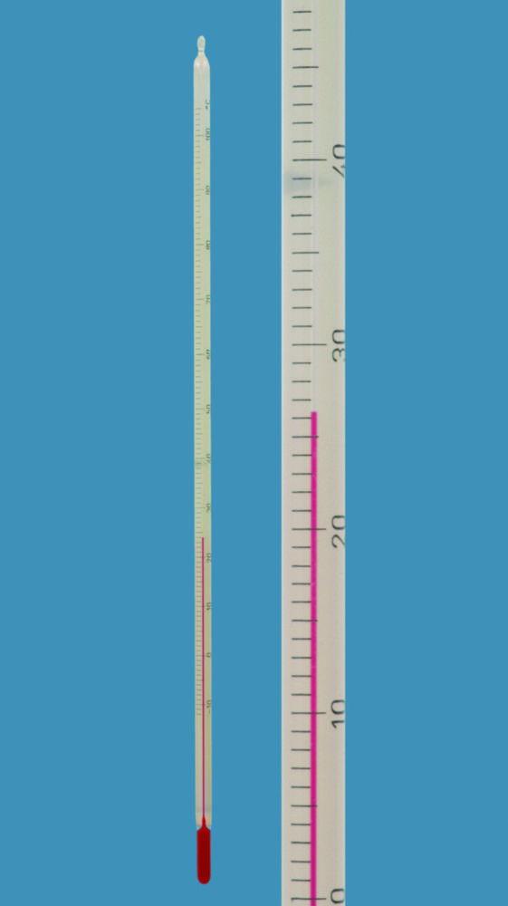 Amarell Bar Thermometer -10 +200°C, 300mm White, Bar Shape, Red Filling