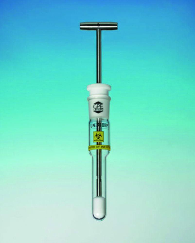 GPE Homogenizer Safe Seal 5ml 250mm mit PTFE Pestle Handle from Stainless Steel PTFE Stopper

