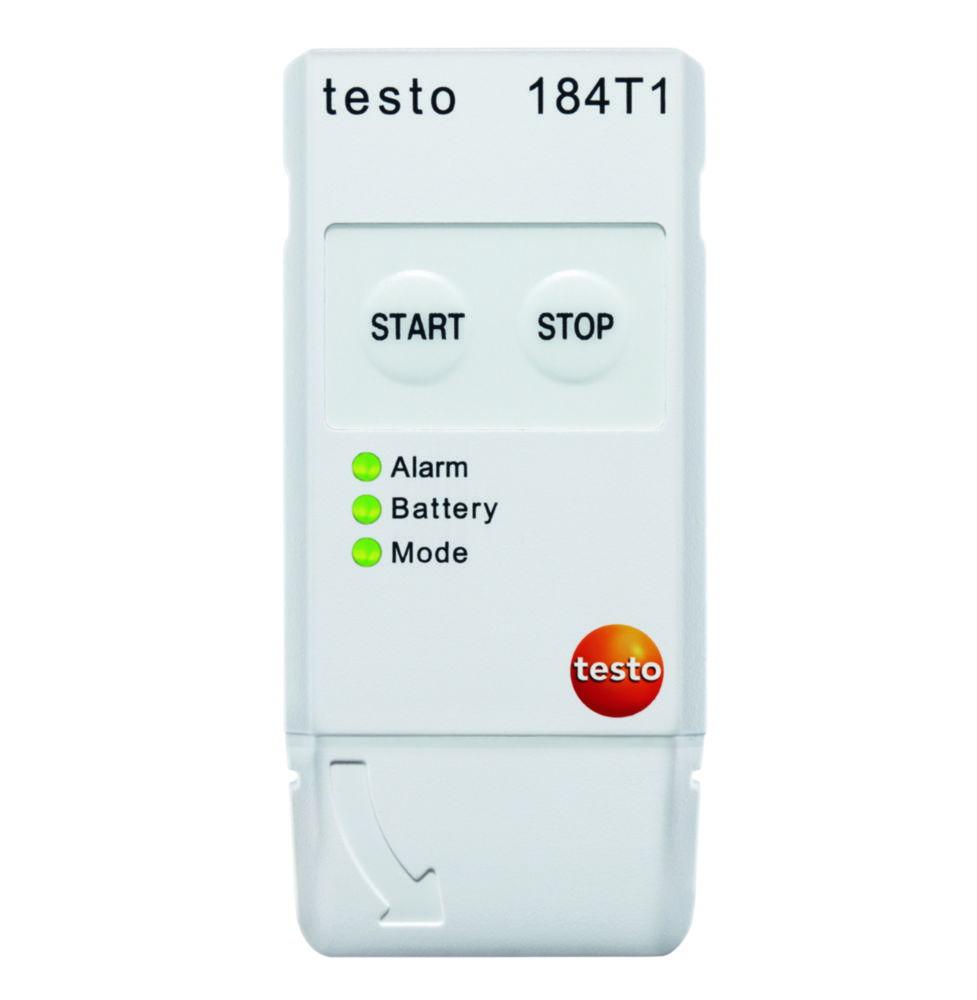Temperature USB data logger testo 184 T1 Measuring range Temp: -35...+70°C **Subject to labeling UN3091**