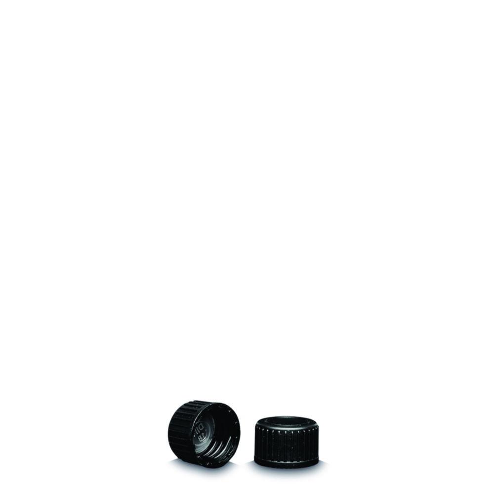 RIXIUS Screw Caps PP Black with LDPE Insert for Thread GL18 (Pack of 143)