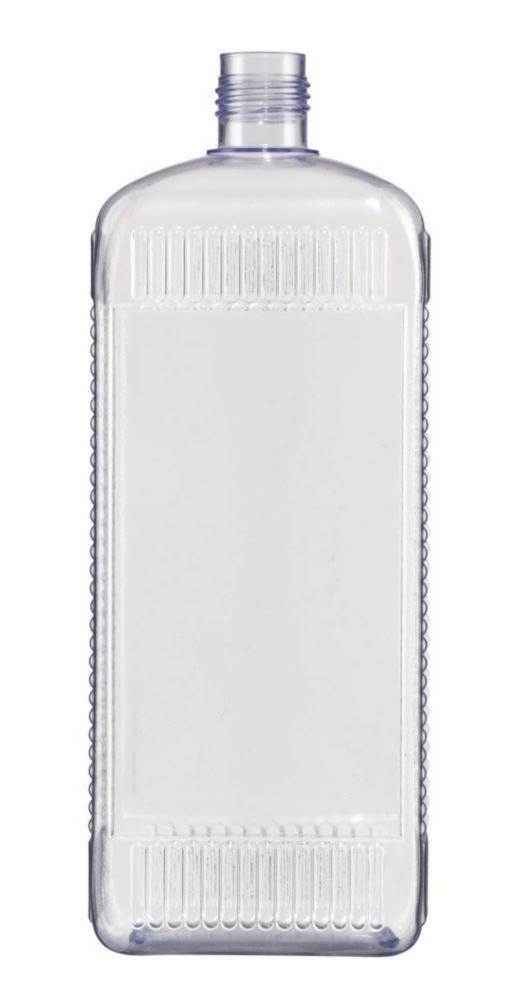 Kautex Square Bottle, 1000 mL, PVC, Without Screw Cap, 20 mm Ø