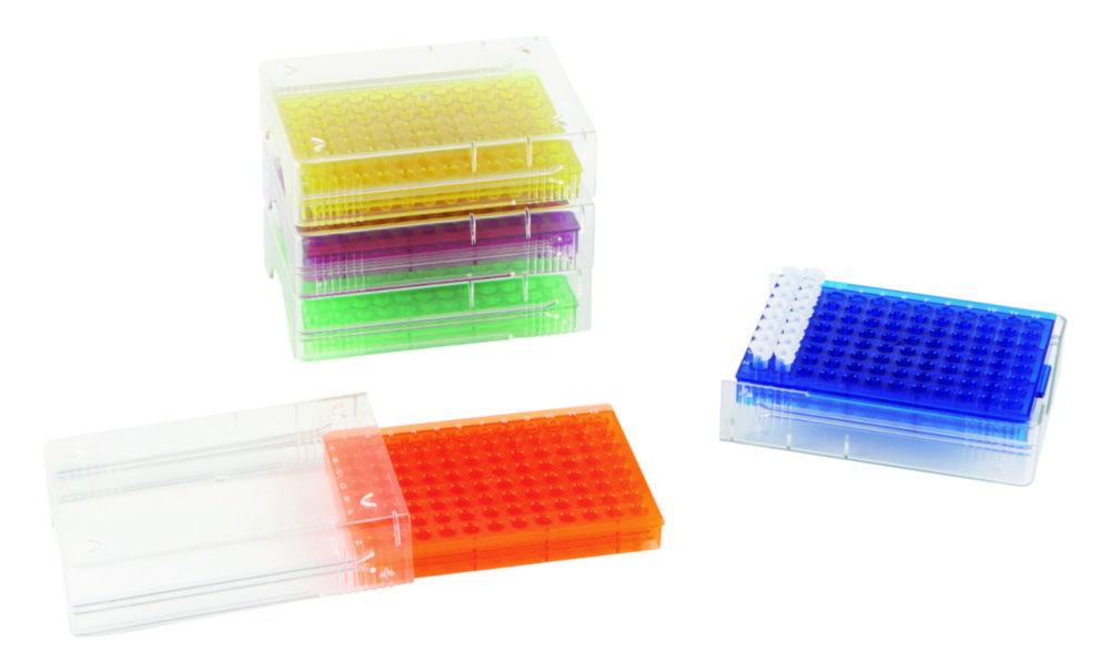 Heathrow Scientific PCR Rack, Low Temp, 96-Well, Green, Pack of 5