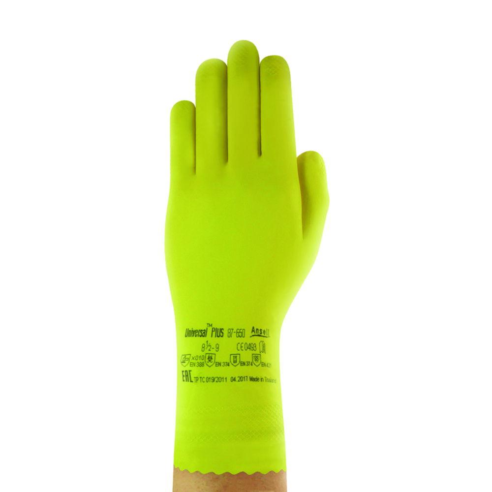 Ansell Universal Plus Size 8½-9 Gloves Length 305 mm Yellow - Pair
