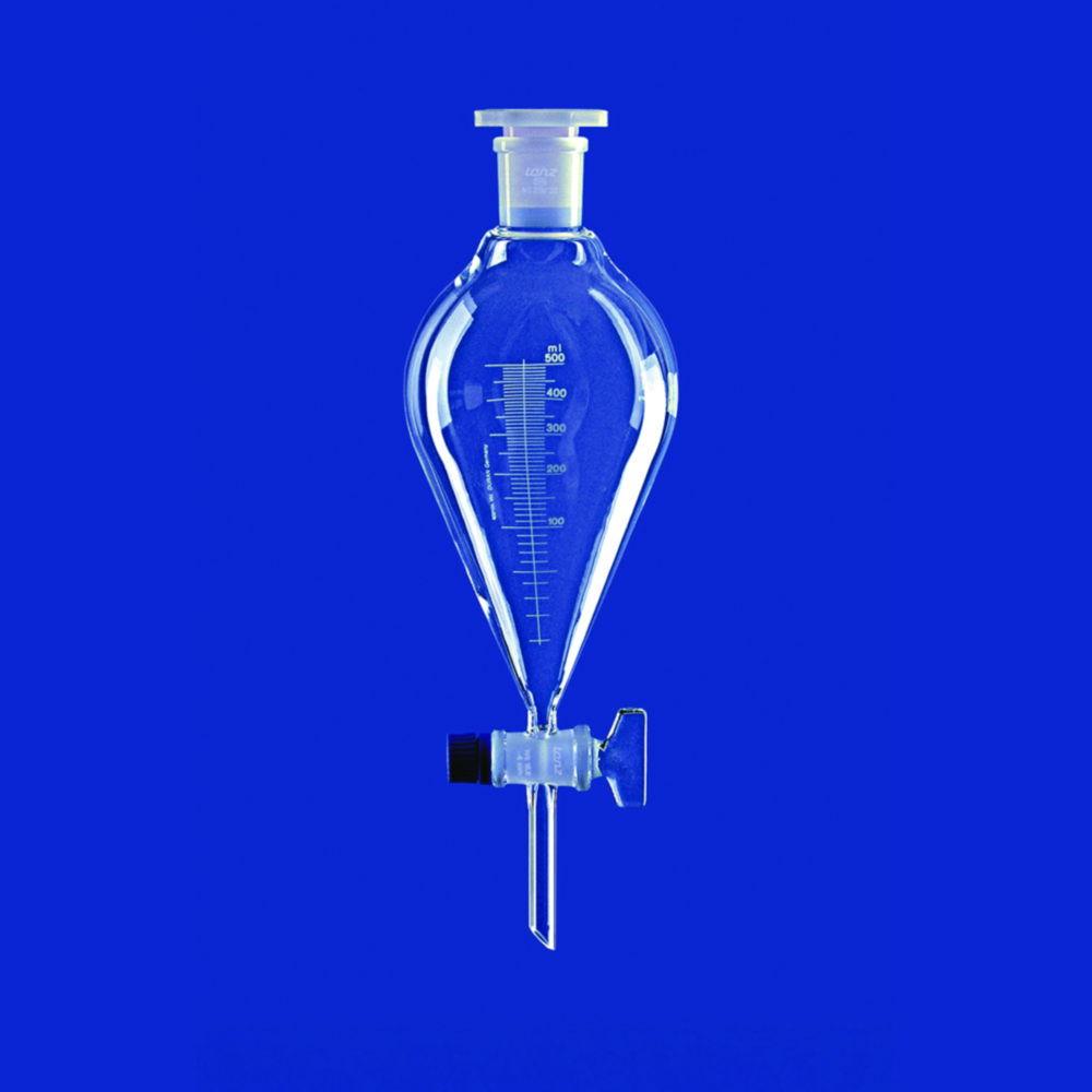 Lenz-Laborglas Separating Funnels, Conical, Cap. ml 50 Socket NS 19/26

