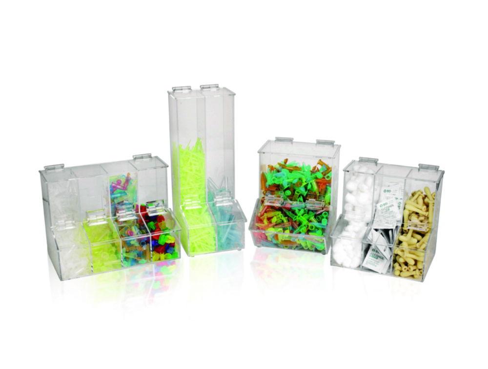 Heathrow Scientific Workstation Dispensing Bin for Pipette Tips, Two Bins, 150 x 177 x 368mm