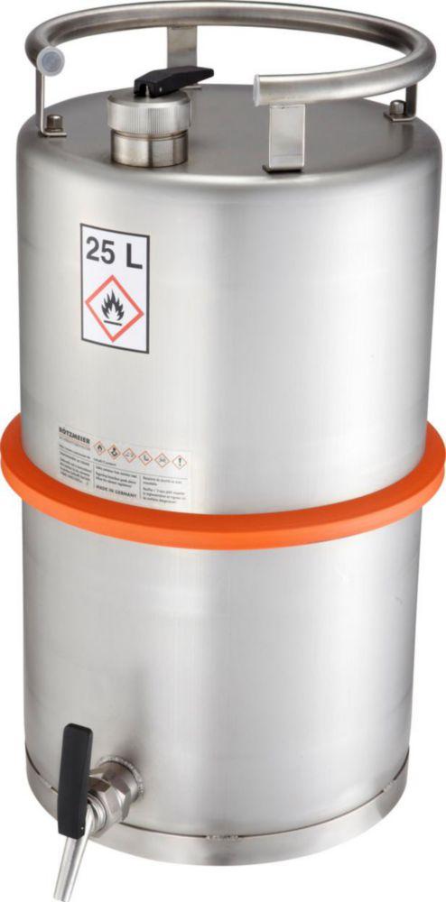 Safety storage vessel 25 ltr. with tap ¾" with overpressure valve