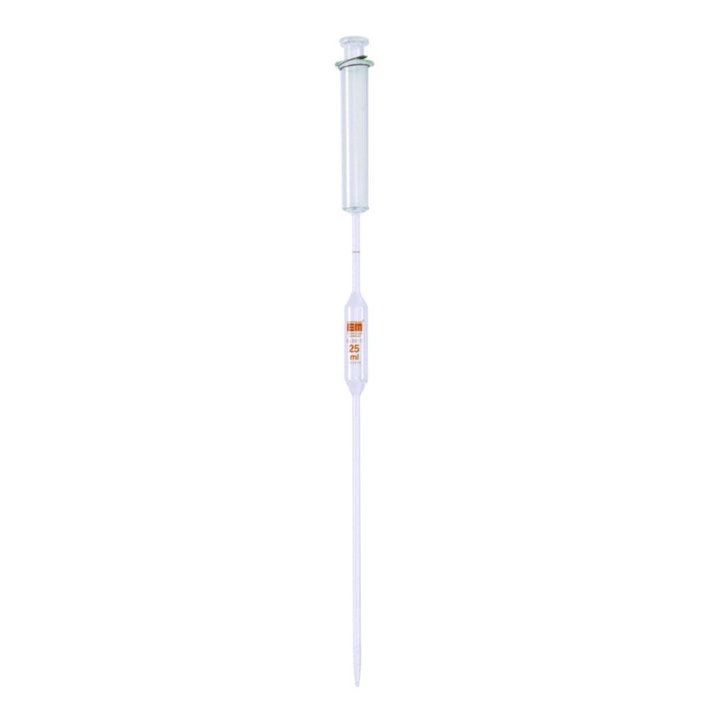 Hirschmann Volumetric Pipette 5 ml with Piston, Amber Graduation