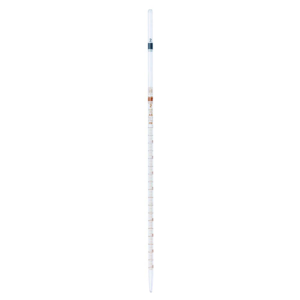 Hirschmann Laborgeräte Pipette 1:0.1 ml 360 mm Class AS Conformity Certified Amber Graduated with Dated Batch Identification