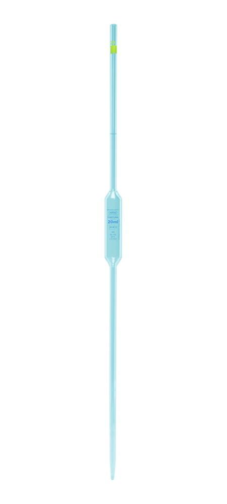 Poulten & Graf Pipette 6 mL 1 Mark CL-AS Clear Glass, Blue Graduated