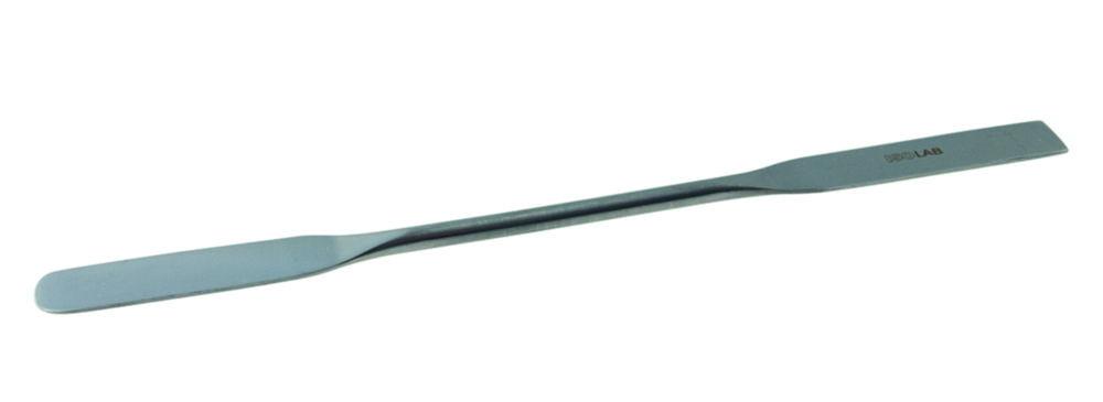 ISOLAB Double Spatula 210 mm, Curved, Stainless Steel