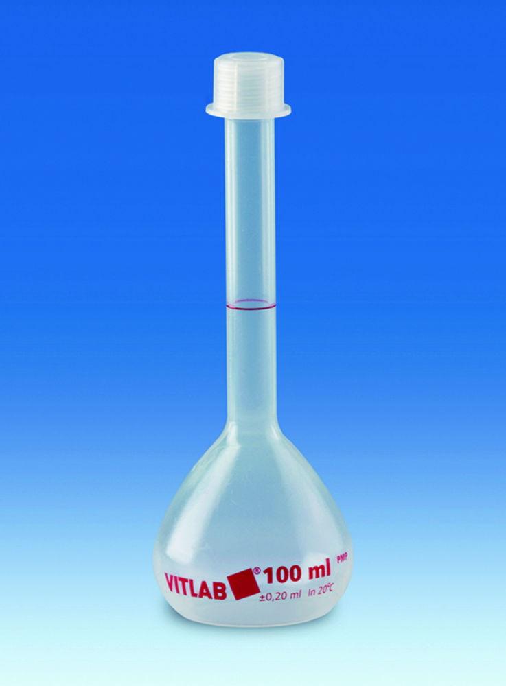 VITLAB Volumetric Flask PMP 250 ml with Screw Cap

