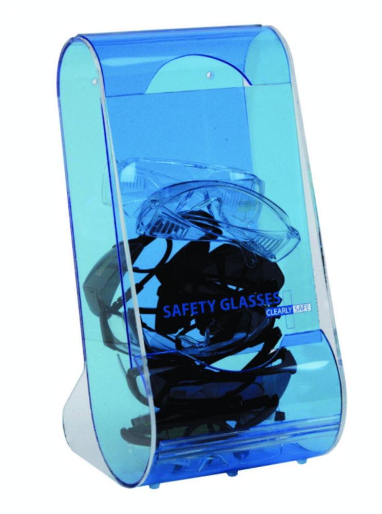 Heathrow Scientific Safety Glass Dispenser, Clearly Safe Acrylic Blue, 203x203x406 mm, Includes Screws