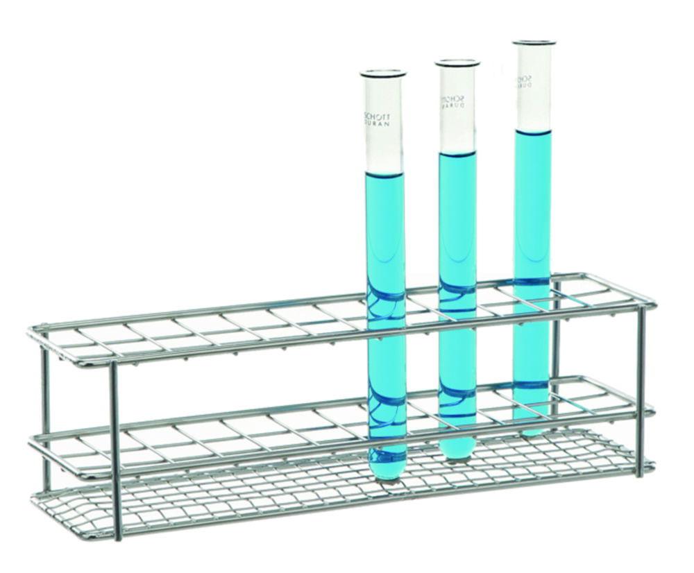 BOCHEM Test Tube Rack 3x12 Tubes 18/8 E-POLY, 250x50x70 mm