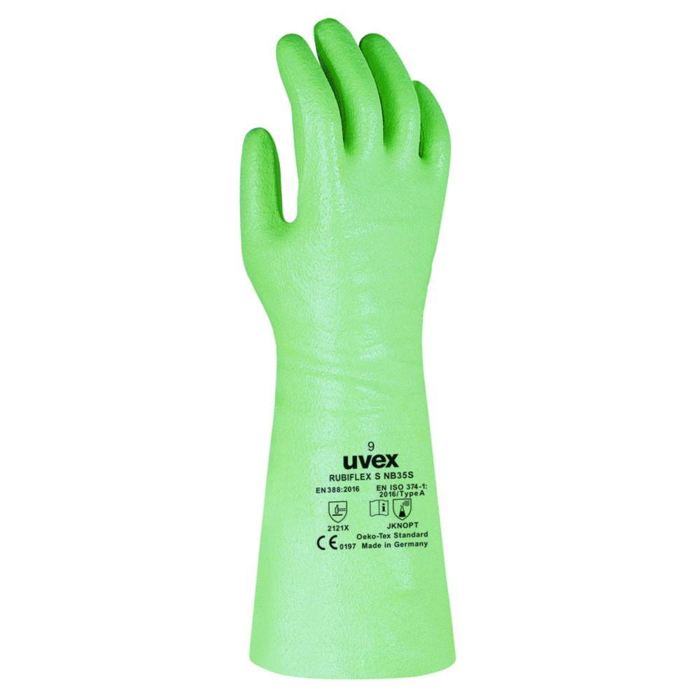 Uvex Protection Gloves RUBIFLEX S NB35S Nitrile (NBR) 35 cm, Size 10, Type 98891, Green, Pair​
