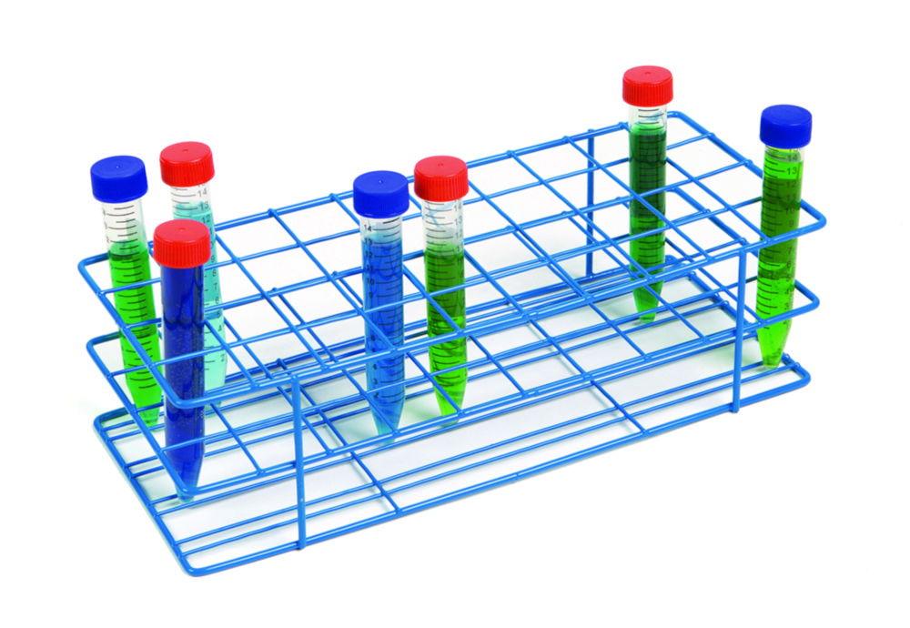 Heathrow Scientific Coated Wire Tube Rack 20–25mm 4x10 Format Blue