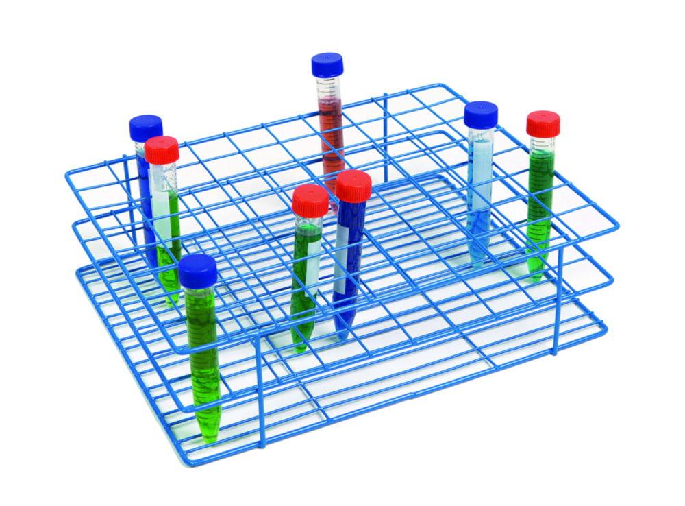 Heathrow Scientific Coated Wire Tube Rack 20–25mm 8x10 Format Blue​