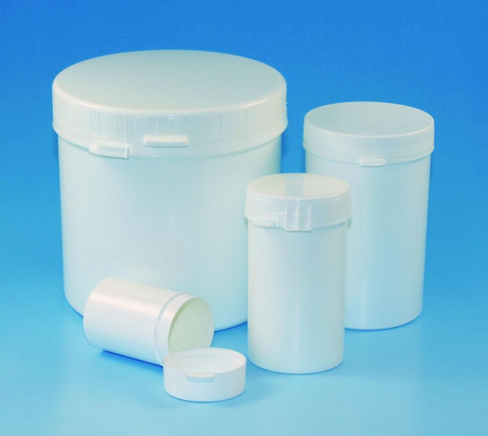 LLG Sample Containers, Round, 40 mL, PS White with LDPE Tear-Off Lid, Pack of 10
