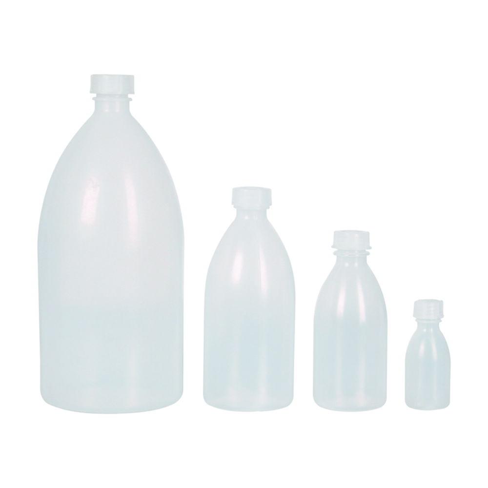 LLG Narrow Neck Bottle 100ml Round LDPE Natural with Closure, Pack of 20