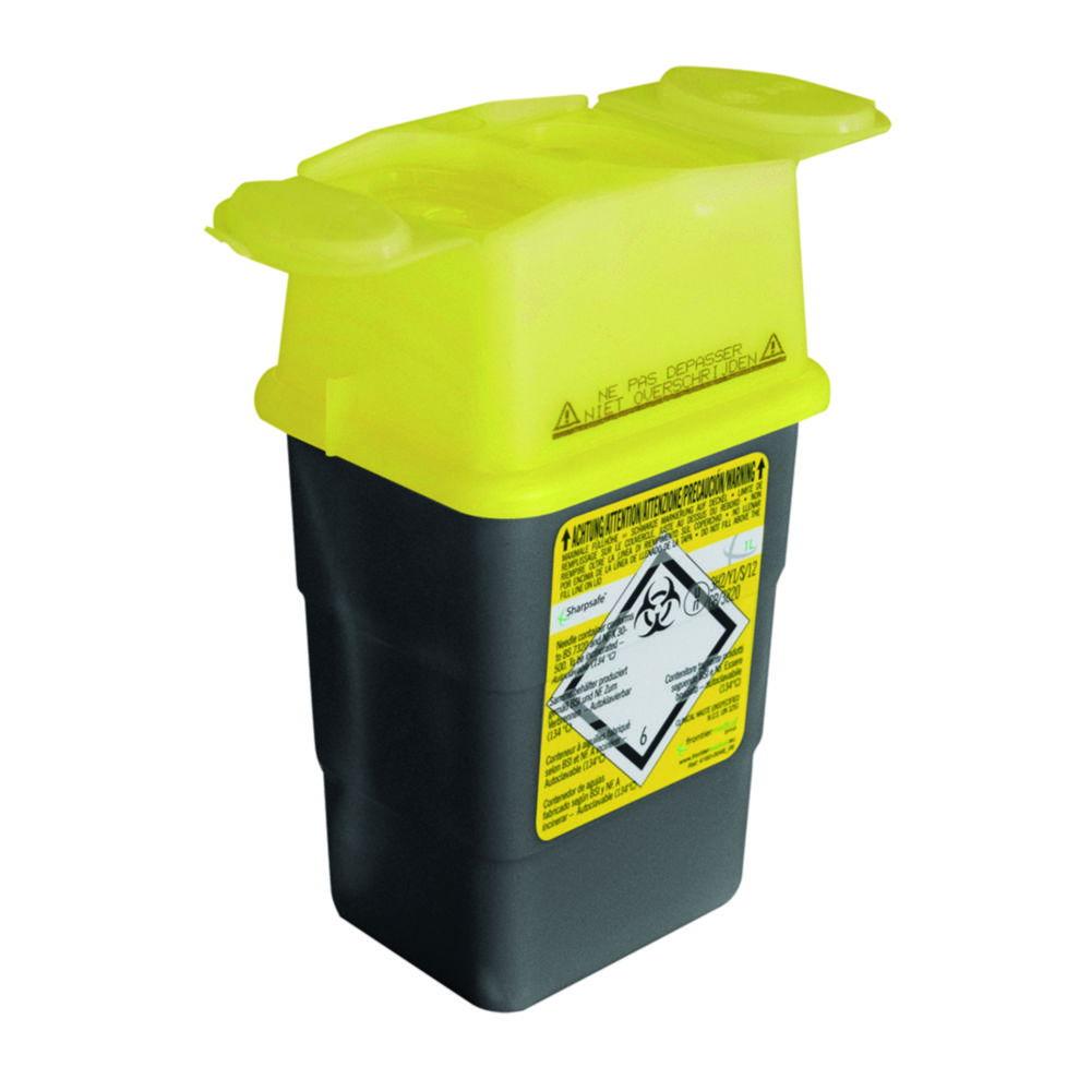 Hospidex NV Needle Sampling Container Sharpsafe 1.0 l International Label D/FR/IT/ES/EN