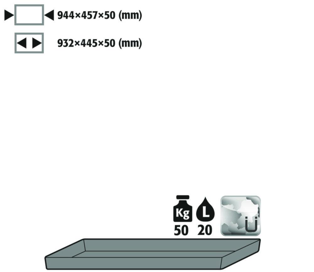 Asecos Bottom Collecting Tray – Spill & Leak Containment