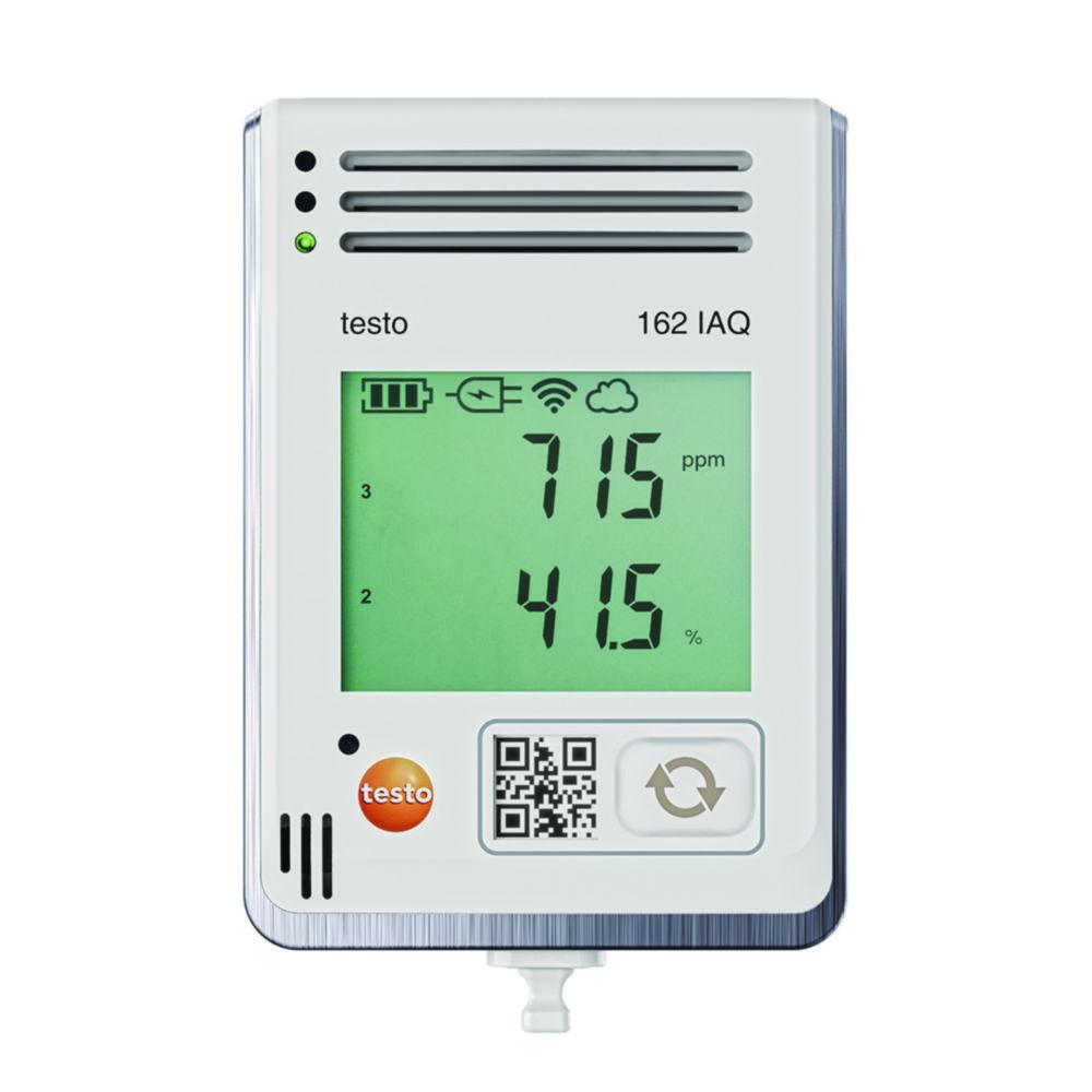 Online Data Logger testo 162 IAQ w. display and integrated sensors for temperature, humidity, CO2 and atmospheric pressure