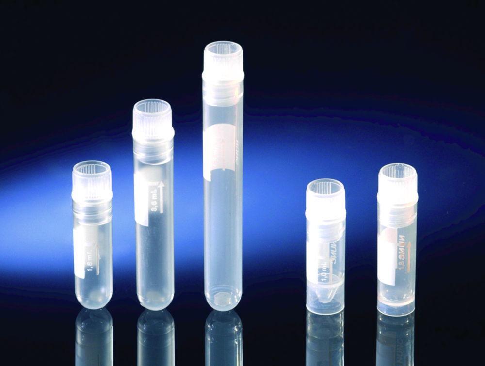 Thermo Nunc CryoTubes 1.8 mL PP Clear with Cap Internal Thread U-Shaped with Writing Area Sterile Pack of 10x50