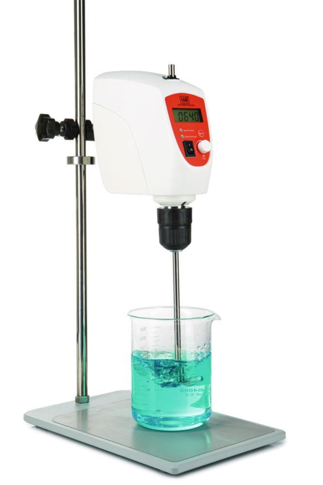 LLG-uniSTIRRER OH2 pro Overhead stirrer with stand and 4-blade stirrer, with UK-plug