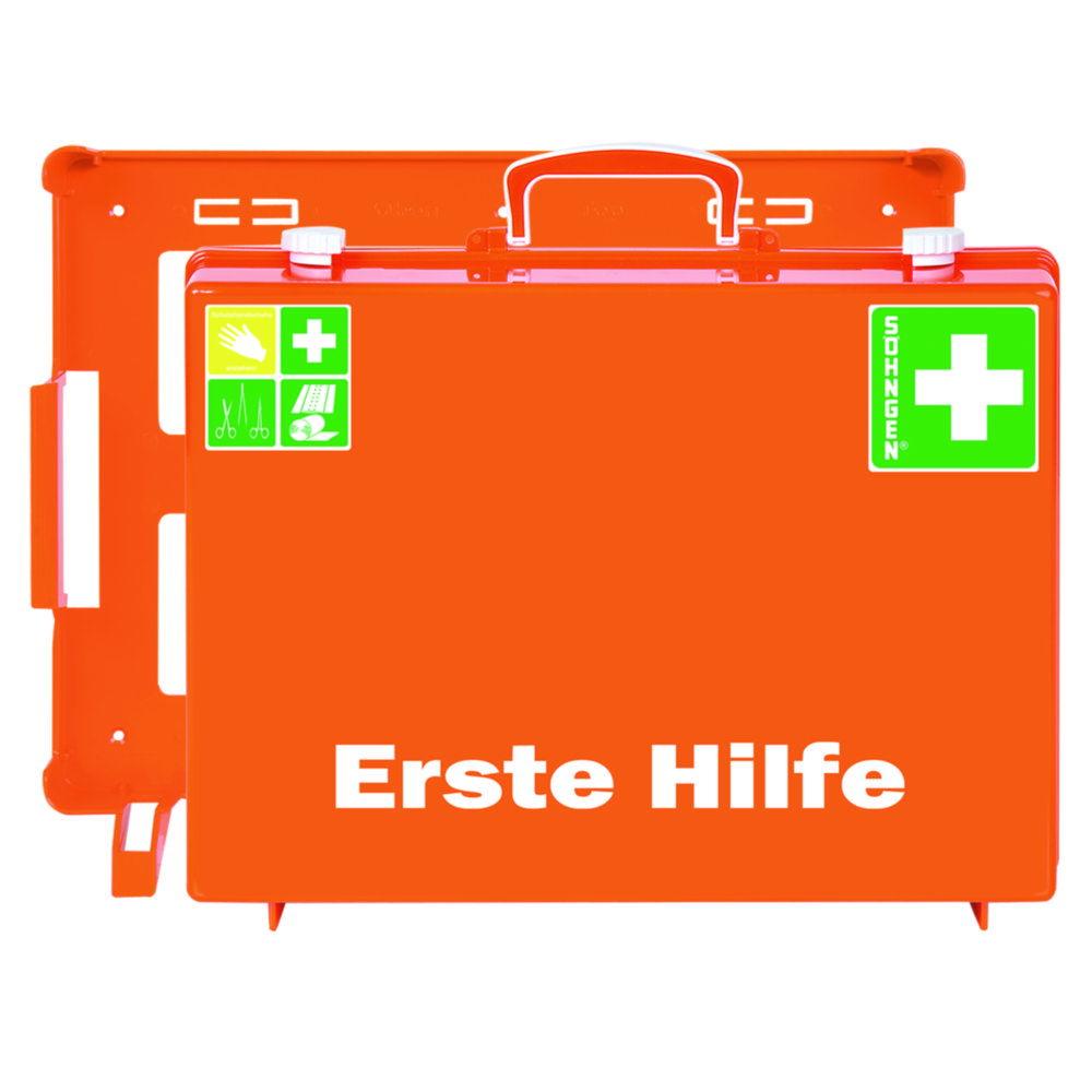 W.Söhngen First Aid Kit MT-CD Industry Standard Orange, DIN 13169, ABS-Plastic, Dimensions 400 x 150 x 300 mm

