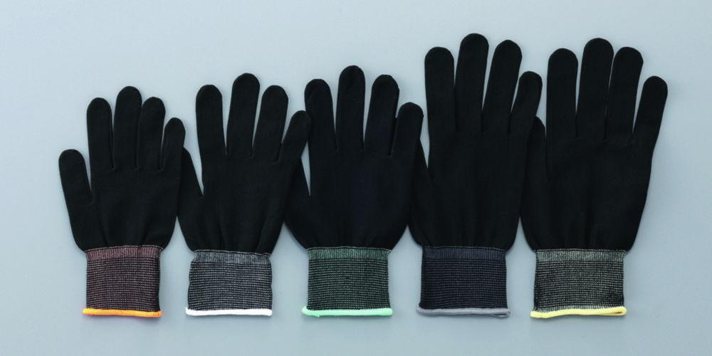 As One ASPURE Inner Gloves, Size M Black, Overlock, Nylon, Pack of 10x30 Pairs